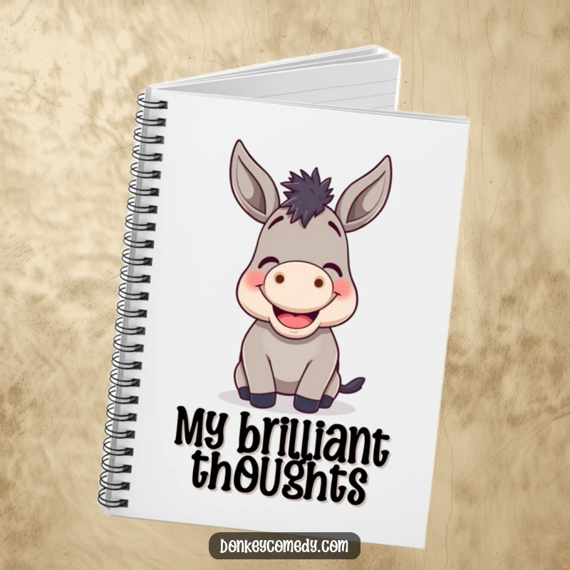 Funny Donkey Braying Notebook: A lined notebook featuring a cheerfully braying donkey, perfect for funny journaling or notes.