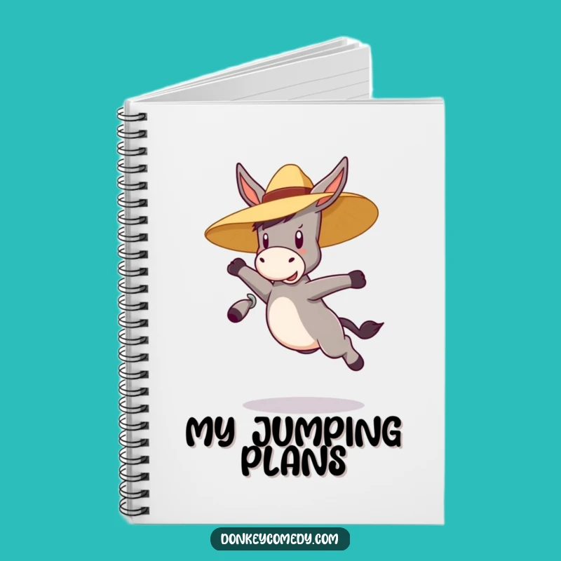 Funny Bouncy Donkey Notebook - Jot Down Ideas with Enthusiasm!