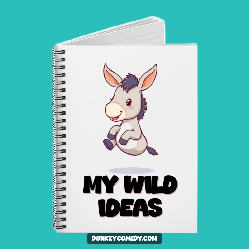 Funny Donkey Floppy Ears Kicking Legs Notebook - Jot Down Jokes & Ideas