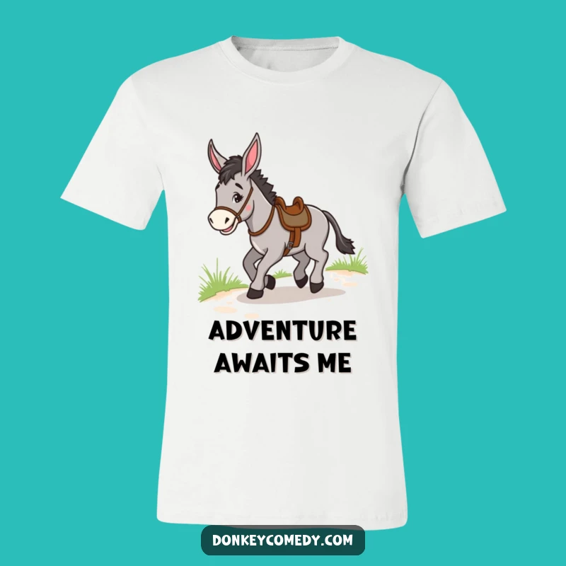 Funny Donkey Trotting T-Shirt: Joyful Path Apparel Gift for Fun Seekers