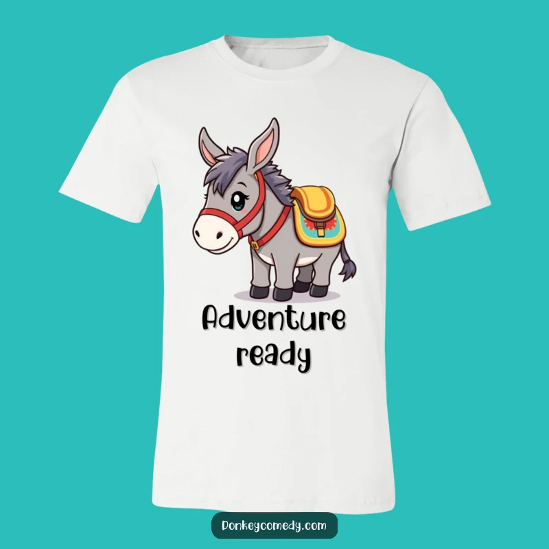 Funny Kawaii Donkey T-Shirt: Saddle Up Style, Hilarious Gift for Adventurers