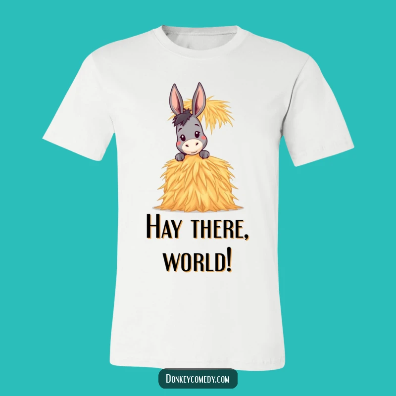 Funny Donkey Hay Peek T-Shirt: Embrace the Curiosity, a Hilarious Funny Gift