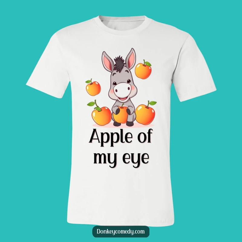 Funny Donkey Juggling T-Shirt: Mischievous Grin Tee, Hilarious Fruit Fun Shirt, Great Gift!