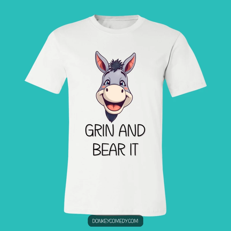 Funny Grinning Donkey T-Shirt: Wear Your Happiness Out Loud, a Great Funny Gift