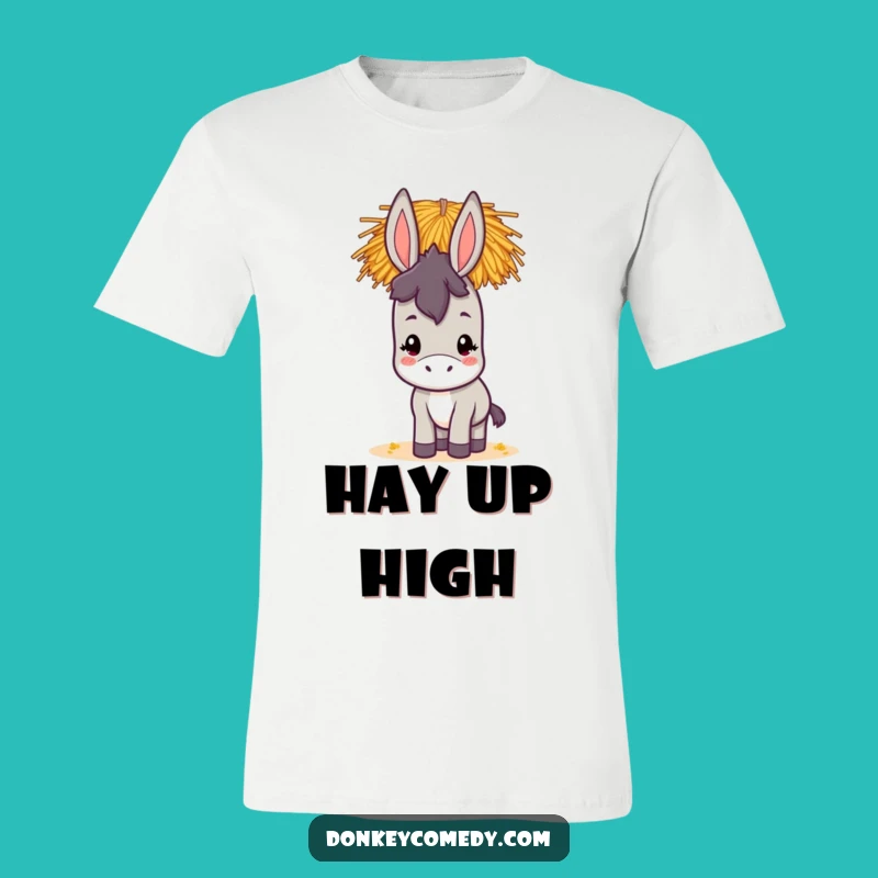 Funny Kawaii Donkey T-Shirt: Hilarious Hay Balancing Apparel for Donkey Fans