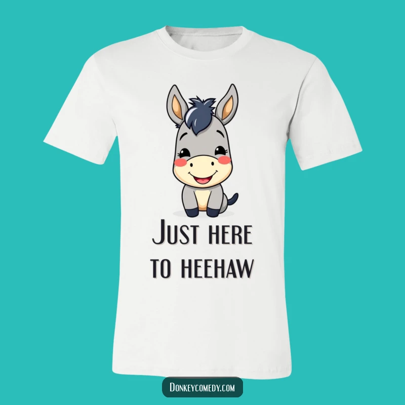 Funny Kawaii Donkey T-Shirt: Smile and Nod Tee for Joyful People