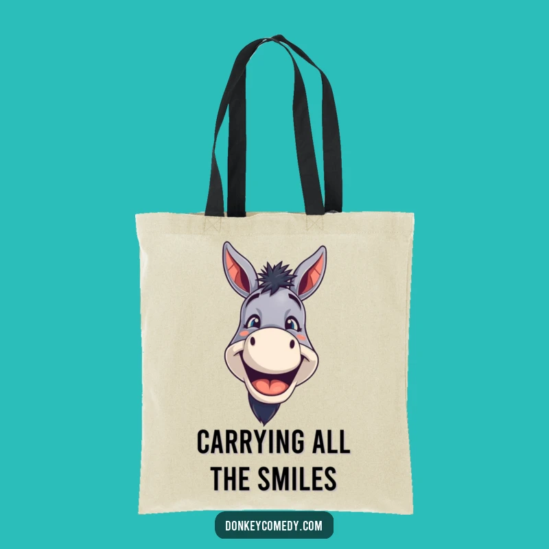 Funny Grinning Donkey Tote Bag: Carry Your Joy Everywhere, a Practical Funny Gift