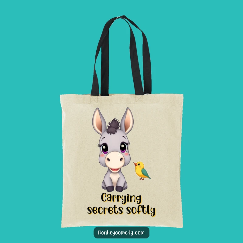 Funny Donkey Bird Listener Tote Bag - Curious & Whimsical Accessory Gift