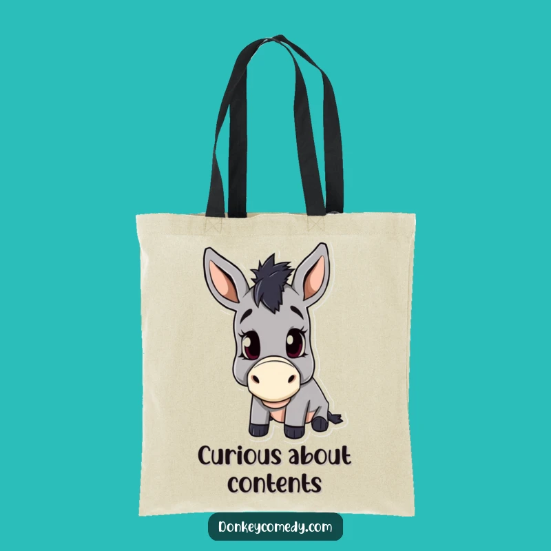 Funny Donkey Head Tilt Tote Bag - Stylish & Curious Accessory