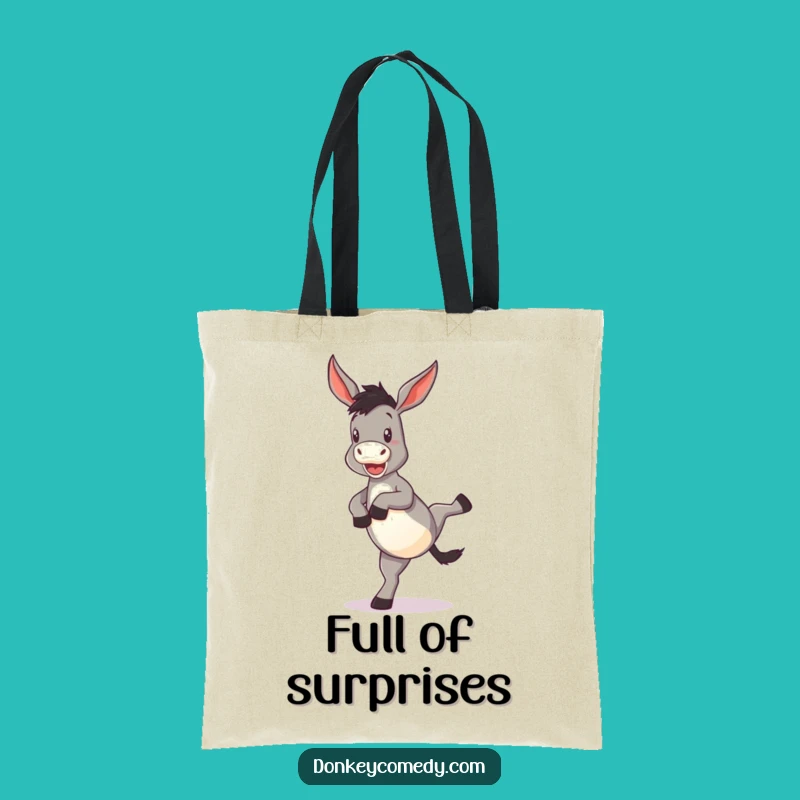 Funny Donkey Kick Tote Bag: Carry Your Essentials with Energetic Humor, a Practical Funny Gift