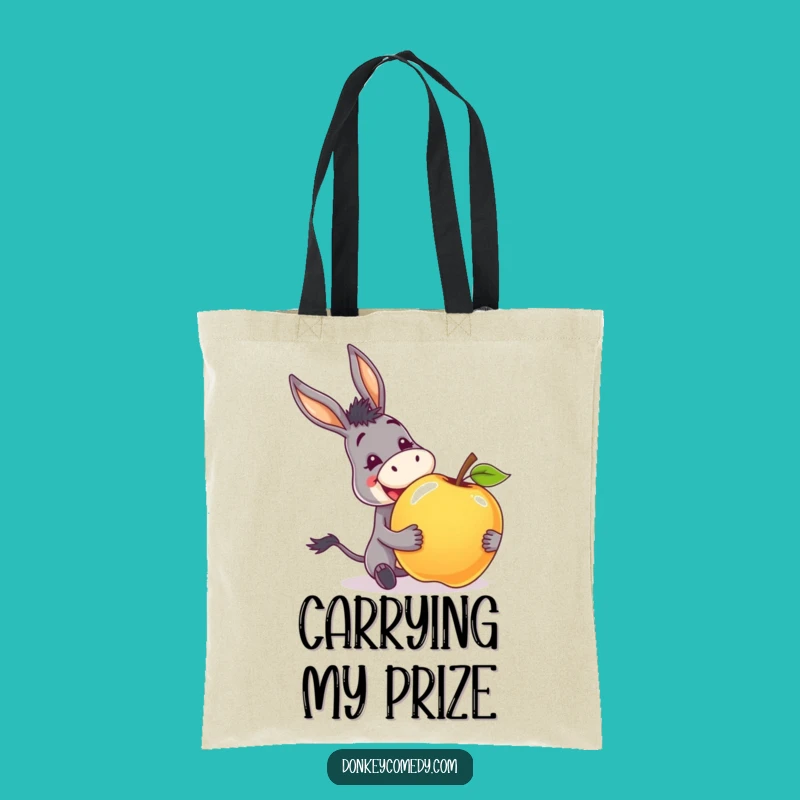 Funny Donkey Apple Tote Bag - Carry Your Joyful Gratitude