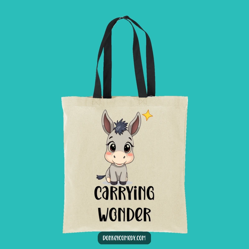 Funny Donkey Star Gazing Tote Bag: Curious Companion Gift for Dreamers