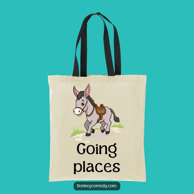 Funny Donkey Trotting Tote Bag: Joyful Carry-All Gift for Daily Adventures